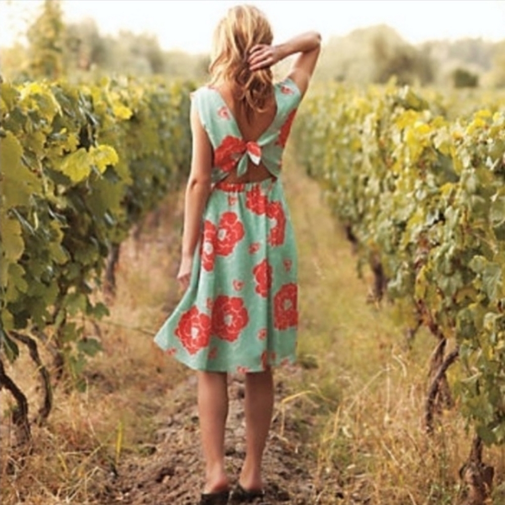 Anthropologie backswept keyhole dress